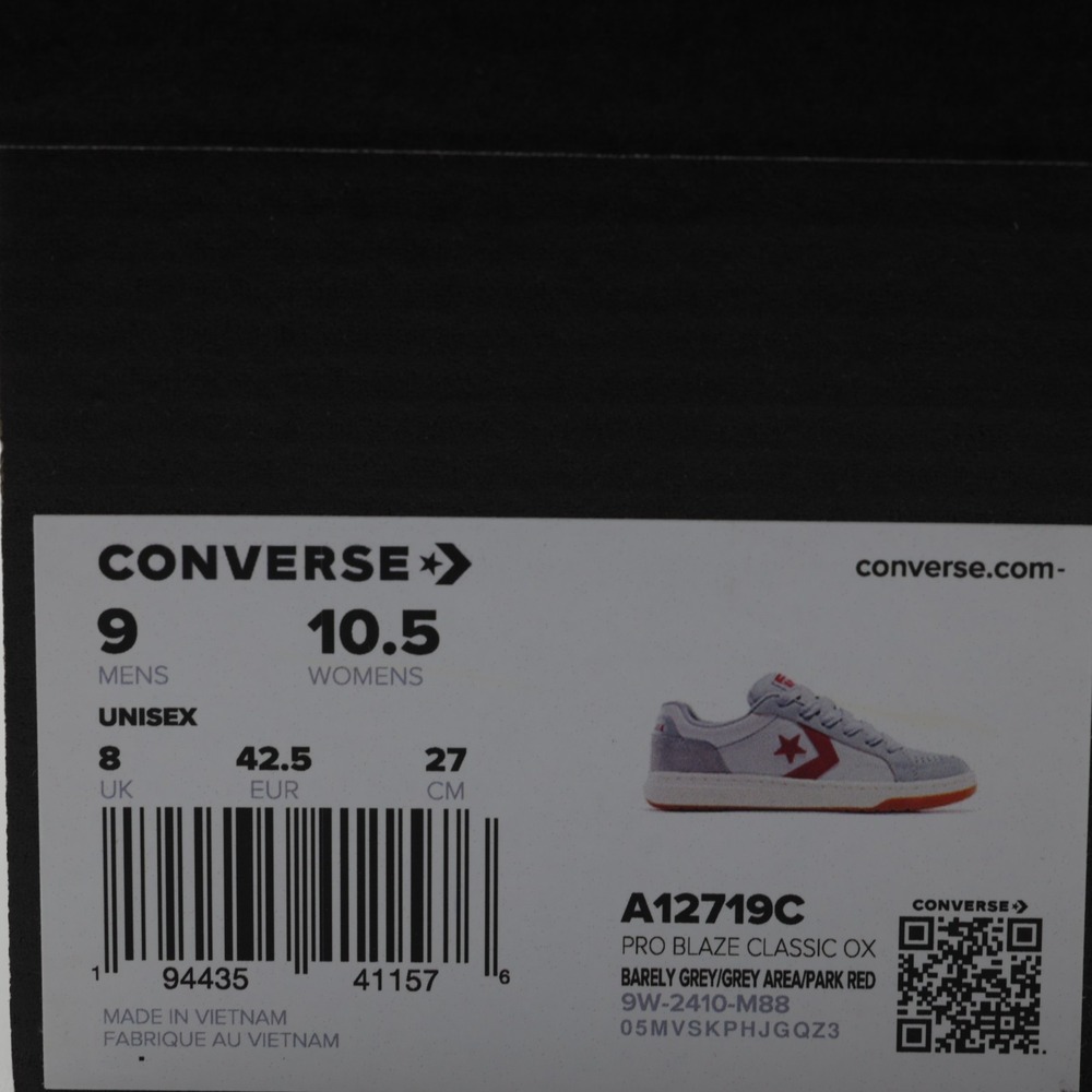 Converse Unisex Pro Blaze Classic Leather Suede Low‎ Shoes Gray/Burgundy Size 9 - Picture 11 of 11